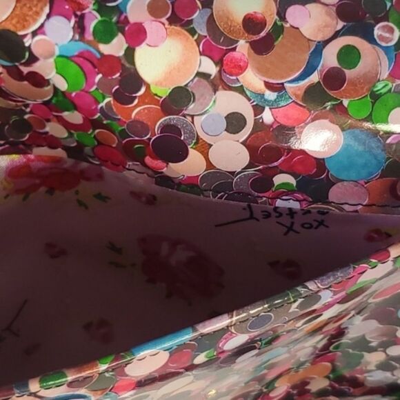 BETSY JOHNSON Bag Crossbody Xodanie Rainbow Patent Leather Bow Multicolor - Picture 6 of 10